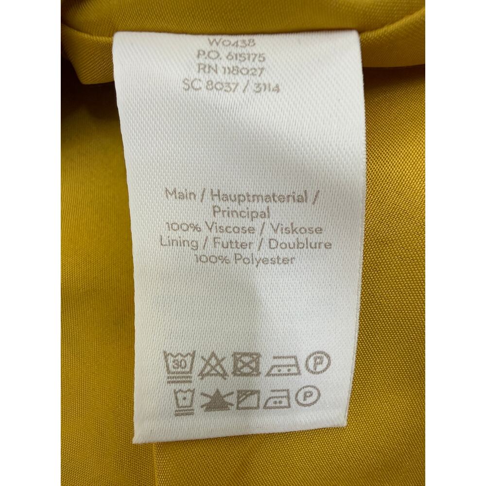 Boden Yellow Floral V-Neck Dress Petite 2P Fit & Flare Lined - Picture 5 of 8